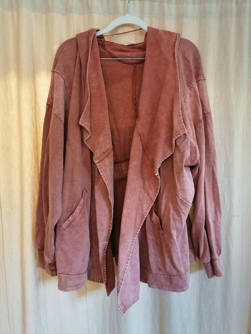 Easel soft pink sweater jacket